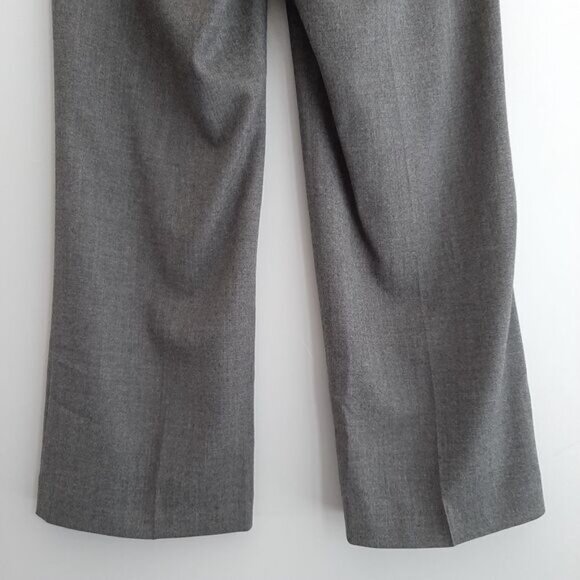 TALBOTS | Heritage Classic Wool Blend Straight Leg Dress Pants Solid Grey 10 P - Picture 7 of 11